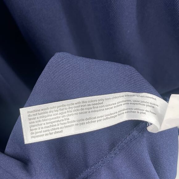 ELOQUII Dress Size 20 Navy NWT Midi Stretch Sleeveless Ruched Bodycon Plus Curvy - Picture 12 of 15